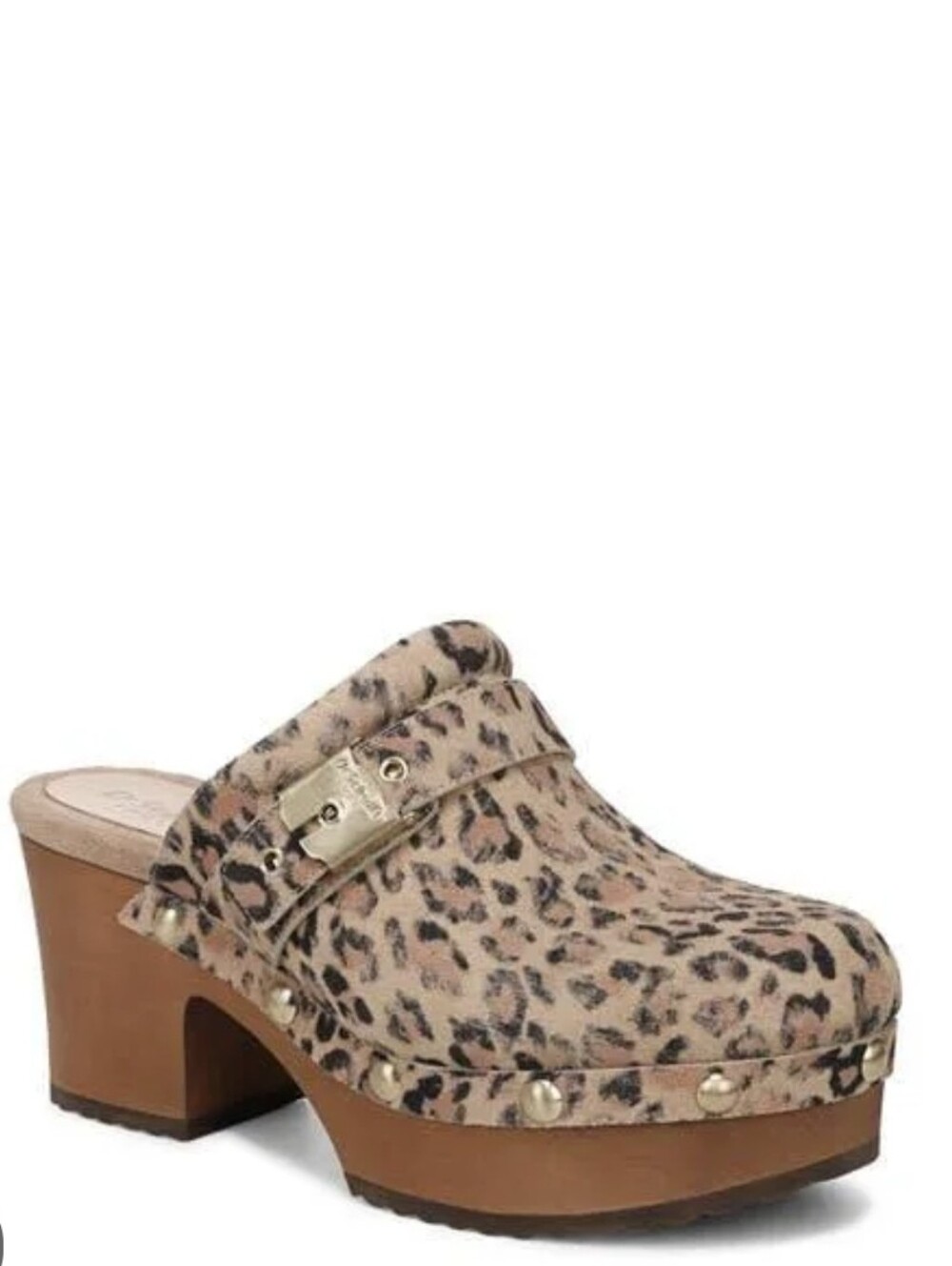 Dr. Scholl's Original Collection Joy Animal Print Stud Detail Platform Clogs, 8